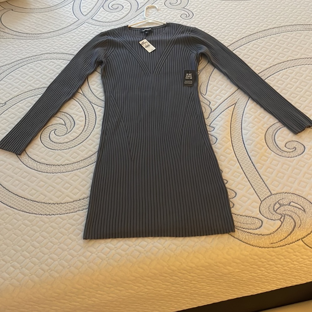 Express Gray winter dress Large